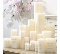 3 pièces Bougies cylindriques romantiques classiques à la cire sans fumée, ivoire blanc, pour mariage, hôtel, décoration de la maison - Petite, Moyenne, Grande 3 pièces 5*5cm,3 pièces 5*10cm,3 pièces 