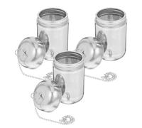 3 Pièces Boule à Thé en Acier Inoxydable, Panier à Épices Cuisine | Maille Fine, Démontage Rapide, Grosse Capacité, Usage Soupe et Assaisonnement, Argenté