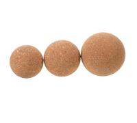 3 Pièces Boule de Massage en Liège pour Tissus Profonds, Portable | 5, 6 et 7cm, pour Dos et Plante du Pied, Récupération Musculaire, Bureau et Entraînement