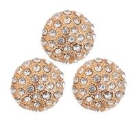 3 Pièces Bouton Strass en Alliage Doré Rond 23mm, Décoratif | Remplacement Facile, Décor Élégant Classique, pour Vêtements de Poupée et Scrapbooking, Finition Or