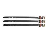 3 pièces bracelet en cuir original, hip hop punk vintage bracelet avec boucle ardillon réglable, noir, pour hommes, femmes et étudiants