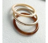 3 pièces Bracelets de manchette en résine acrylique vintage épais multicouches marron et beige, assortis à des bracelets à cerceaux dorés, convenant aux femmes, aux couples, aux fêtes, à un port quoti