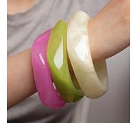 3 pièces Bracelets larges en acrylique colorés, élégants et mignons représentant la dopamine. Polyvalent pour toutes les saisons, les vacances et les voyages. Taille UniqueABS