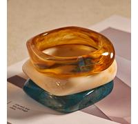 3 pièces Bracelets larges en acrylique colorés et mignons à la mode représentant la dopamine, polyvalents pour toutes les saisons, les vacances et les voyages Taille UniqueABS
