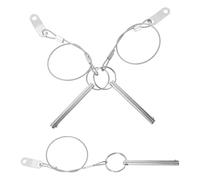 3 Pièces Broche à Bille à Dégagement Rapide Acier au Carbone | Mécanisme de Verrouillage par Bille, Installation Rapide, Sécurité Renforcée, Cordelette Anti-perte Intégrée