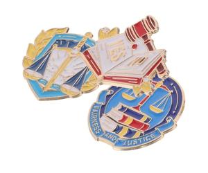 3 Pièces Broche Légale Carnet Balance Justice et Marteau | Épinglette Stylée, Usage Bureau Juridique et Tenue Quotidienne, Identité Pro, Finition Soignée