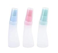 3 Pièces Brosse à Bouteille d'Huile Pour Barbecue Bouteille d'Huile Silicone Pinceau à Badigeonner Brosse à Bouteille Résistante à La Chaleur pour Bbq, Desserts, Omelettes, Crêpes, Pâtisseries, Steaks