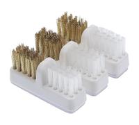 3 Pièces Brosse A Ongles de Nettoyage en Cuivre, Format Portable | Brossette Nettoyage Ongle, Brosse Métallique pour Embout Ongles, Plastique Léger, Usage Maison et Professionnel