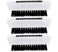 3 Pièces Brosse à Ongles Double Face en ABS Noir, Poils Souples | Nettoyage des Ongles et Surfaces, Portable, Confortable, Usage Quotidien, Salle de Bain et Hôpital