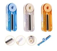 3 Pièces Brosse de Nettoyage Multifonctionnelle, Goupillon Biberon 4 en 1 avec Crochet Brosse de Détail, Rotation à 360 Degrés dans Le Sens Inverse des Aiguilles d'une Montre (3 Couleurs)