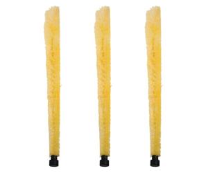 3 Pièces Brosse de Nettoyage Portable, Coton et Métal Jaune | Pavillon et Bocal, Poils sans Peluche, Nettoyage Rapide en Répétition, Professeurs et Élèves