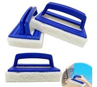 3 Pièces Brosse Éponge de Piscine, Brosse Eponge de Piscine en Plastique, Éponge Magique Polyvalente : Parfaite pour Les piscines, salles de Bain, baignoires et carrelages