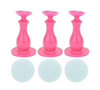 3 pièces butée de porte de lave-linge à chargement frontal support de porte de Machine à laver accessoire en caoutchouc. Compatible for les accessoires de machine à laver à usage familial(Color:Pink)