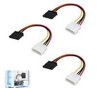 3 Pièces Câble Adaptateur Molex vers SATA, Câble Alimentation 4 Broches vers SATA LP4 15 Broches, Adaptateur d'Alimentation Interne PC pour HDD SSD Lecteur DVD Blu-ray, pour Alimentation ATX, 20CM