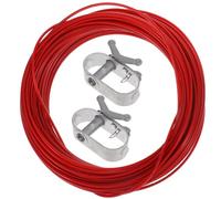 3 Pièces Câble de Couverture de Piscine Kit de Treuil et Tendeur | Aluminium, Fil D’acier Gainé Pvc 2,5mm, Pose Simple, Maintien Sûr pour Hiver Piscine