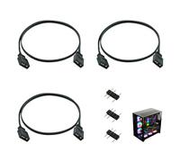 3 Pièces Câble D'extension ARGB 5 V 3 Broches, Argb 3pin Femelle to Female Câble D'extension pour Ventilateur RGB 5V LED et Bande LED, Adaptateur pour Hub PC RGB, Câbles RGB PC, Extension 0.5m