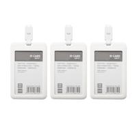 3 Pièces Cache Badge D'employé PP Blanc pour Carte et Bus | Couverture en PP Rigide, Porte-cartes pour Crédit et Bibliothèque, Porte-clés, Usage Quotidien