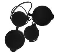 3 Pièces Cache-Objectif 50mm, Silicone Caoutchouc Noir | Deux Caches Objectifs et Oculaires Reliés, Joint Étanche, Montage Souple, pour Observations Sportives et Ciel