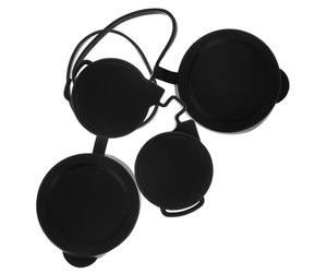 3 Pièces Cache-Objectif 50mm, Silicone Caoutchouc Noir | Deux Caches Objectifs et Oculaires Reliés, Joint Étanche, Montage Souple, pour Observations Sportives et Ciel