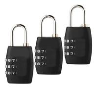 3 Pièces Cadenas à Combinaison pour Valises, Code 3 Chiffres | Acier et Pc, Opération Simple, Sécurité des Bagages, Anti-vol, pour Paquet à Dos et Paquet à Main