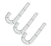 3 Pièces Cadre de Couronne en Métal Vert en J pour Noël et Nouvel an | Base Réutilisable à Finition Lisse, pour Rubans et Ornements, à Suspendre Facile, Vitrines et Fêtes