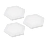 3 Pièces Cadre Toile à Peindre Hexagonal Blanc pour Débutants | Coton et Bois, Léger et Facile à Ranger, pour Huiles, Acrylique, Gouache et Tempera