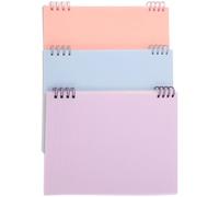 3 Pièces Cahier de Notes à Spirales Double Face, Couverture Plastique | Papier Épais Anti-bavure, Reliure Métallique Double, Pages Faciles à Tourner, pour Croquis, Réunions et Voyages