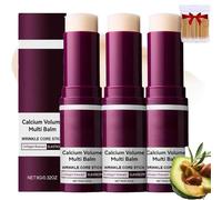 3 pièces Calcium Multi Balm Volume Stick,CollagèNe CoréEn Hydratant Raffermissant,CrèMe RéParatrice Et Hydratante Intensive,Convient Pour Les Yeux,Le Visage Et Le Cou,Peau Hydratante Et Lissante