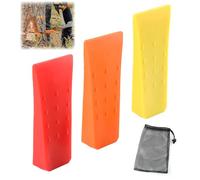 3 Pièces Cale Plastique, badaren Coin pour Fendre Le Bois, Cales en Plastique, avec Poche, Robuste Et Durable, Outil Accessoire pour Bûcheron