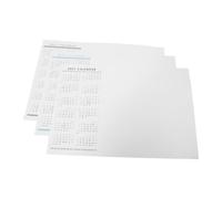 3 Pièces Calendrier Mural Vierge 2027 A3, Papier, Effaçable à Sec | Installation sans Outil, Surfaces Vitrées ou Porte de Réfrigérateur, Familles et Étudiants, Couleurs Assorties