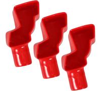3 Pièces Capuchon de Borne de Batterie PP Rouge | Couvercle pour Borne, Résiste à L’air L’humidité, Design Voyant, pour Usage Automobile