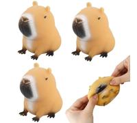 3 Pièces Capybara Squeeze Toy, Capybara Anti Stress Fidget Toy, Chubby Capybara Fidget Toys, scapybara Jouet Anti-Stress pour Enfants, pour Evacuer Le Stress Et Soulager Les Tensions Cadeau