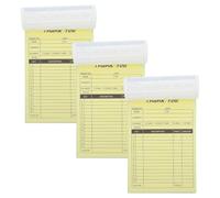 3 Pièces Carnet de Commandes à Double Feuillet, Papier Blanc