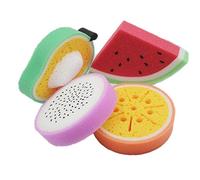 3 pièces Cartoon bain éponge Eponge bain Bathroom Supplies Set Shape Fruit Stock éponge
