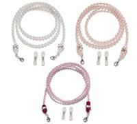 3 Pièces Chaînes de Lunettes en Perles Antidérapantes, Colliers pour Lunettes de Lecture (Multicolore)