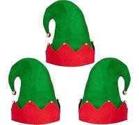 3 Pièces Chapeau de Lutin, Chapeau de Père Noël, Bonnet Elfe de Noël, Bonnet de Noëls Adulte, Chapeaus Elfe pour Femme et Homme, Bonnets de Père Noëls, Bonnets de Noëlss pour Fête de Noëlss, Nouvel An