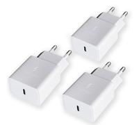 3 Pièces Chargeur Rapide USB C 15W pour Samsung Galaxy S8,S9,S10,S10e,S20,S21FE,S22 Plus,A52,A52S,A53,A34,A33,A20e,A14,A13, Z Flip3,Z Fold4 Telephone, Chargeur Type C Prise Secteur USB C