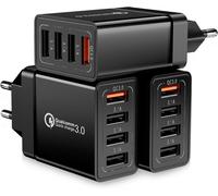 3 Pièces Chargeur Secteur Usb 33w 4 Ports Chargeur Rapide Mural Adaptateur Usb Universel Prise Usb Multiple Avec Quick Charge 3.0 Pour Iphone Ipad, Samsung Galaxy/Note, Lg, Huawei, Nexus Etc