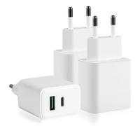 3 Pièces Chargeur USB C, Prise Rapide 20W pour iPhone 15 14 13 12 11 Pro Max SE XS XR 8 7 6S Plus Mini SE, Pad, Arpods, Galaxy, Pixel, Adaptateur Secteur Type C Double Port