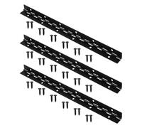 3 Pièces Charnière Continue Noire en Acier Inoxydable de 12 Pouces | Design Pliant avec Trous Prépercés, Répartition de Charge sur Chant, pour Coffres et Boîtes à Outils