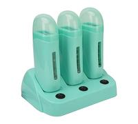 3 Pièces Chauffe-cire à Rouleau, Chauffe-cire épilatoire 3 en 1, Machine de Chauffage de Cire D'épilation électrique, Triple Cartouche Chaude épilatoire(220V EU)