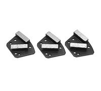 3 pièces chaussures de meulage diamant coupe de béton trapézoïdal 6 trous dents droites noir 16# bloc de meulage diamant durable haute performance pour meuleuses à béton usage