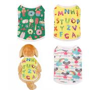 3 Pièces Chemise pour Chien,Chien Chemises T-Shirts pour Chiot Doux et Respirant Vêtements sans Manches Vêtements pour Animaux pour Animaux pour Petit Chien et Chat(Vert,M)