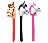 3 Pièces Cheval Gonflable, 95cm Tête de Cheval Gonflable, Bâtons Gonflables de Cheval, Ballon Gonflable Taille Horse pour les Décorations de Fête sur le Thème du Cheval (1)
