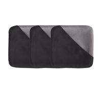 3 Pièces Chiffons de Nettoyage Double Face en Fibre | Lavables, Portables et Réutilisables, Usage Bureau et Voyage, Doux sur Surfaces Sensibles