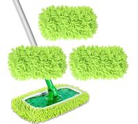 3 Pièces Chiffons de Serpillière Microfibre pour Swiffer Sweeper, Serpillière Recharge Balai Vapeur, Lingettes Humides Housse Tampons de Vadrouille Lavables Réutilisables pour Sols Carrelages
