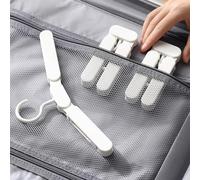 3 Pièces Cintres De Pliables Voyage, Cintres De Voyage Portables avec Clips Cachés pour Valise, Gain De Place, pour Maison, Hôtel, Voyages Valise, Maison De Dortoir