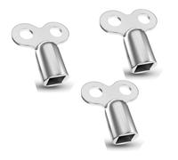 3 pièces Cle Purge Radiateur,Clé de purge universelle Clé de Purge maniable pour chauffages pour radiateur pour tous les radiateurs Purgeur d'eau pour vidange chauffage (Argent)