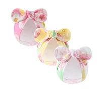 3 Pièces Coiffe Élastique à Noeud Papillon pour Nouveau-nés Filles Bonnet en Coton Doux Bonnets Fœtaux Doux et Respirants pour Bébé Nouveau-né Fille Chapeau
