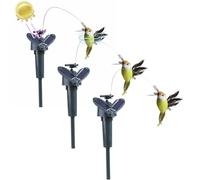 3 Pièces Colibri Solaire, Solaration Colibri Flottant, Réaliste Colibris Solaire Sculptures Et Statues De Jardin, Piquets Solaires Décoratifs Extérieur Colibris, ColibriAnti Mouche Solaires, Pour Cour